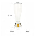 JR Gold Flakes Crystal Beer Glass Set