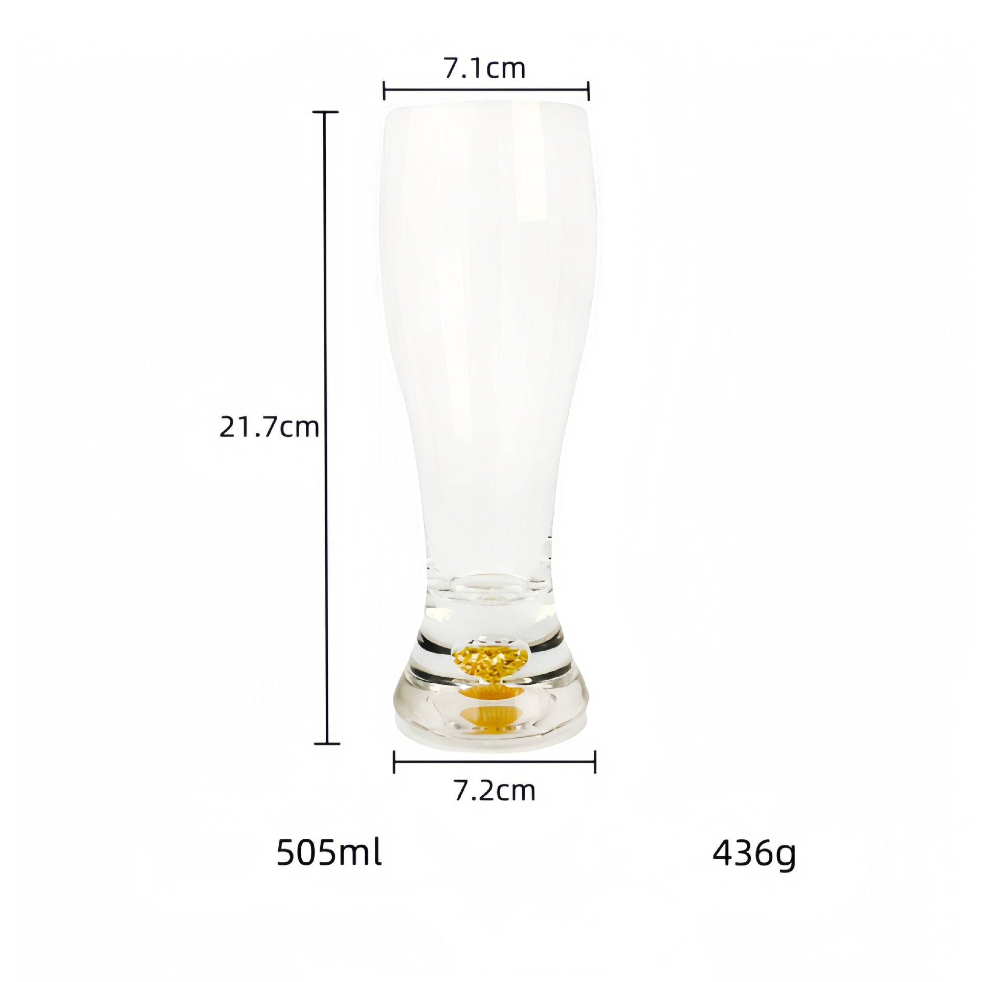 JR Gold Flakes Crystal Beer Glass Set