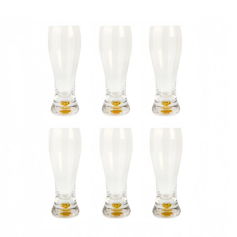 JR Gold Flakes Crystal Beer Glass Set