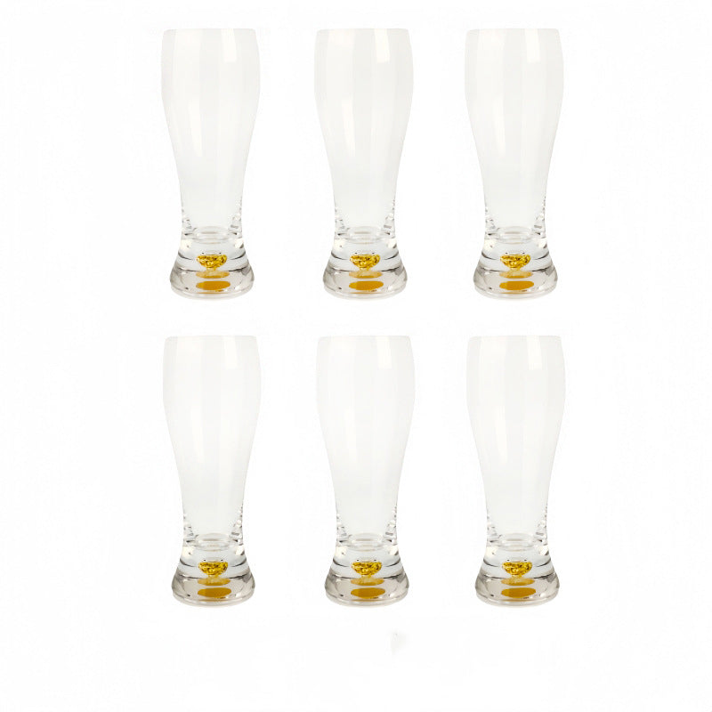 JR Gold Flakes Crystal Beer Glass Set