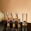 JR Gold Foil Crystal Liquor Glass & Decanter Set