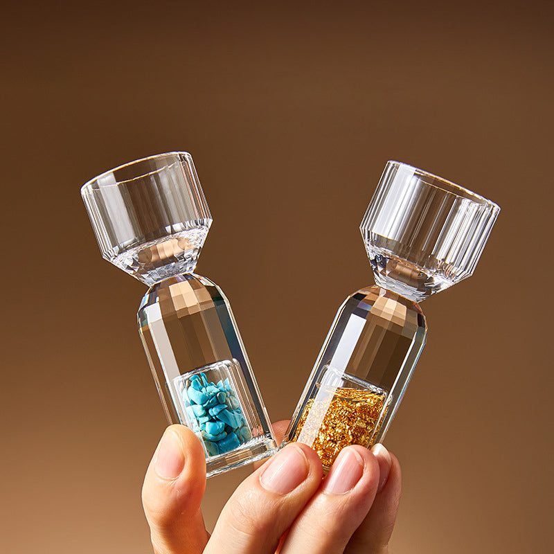 JR Gold Foil Crystal Liquor Glass & Decanter Set