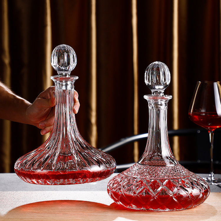 JR Handcrafted Clear Crystal Decanter with Gift Box