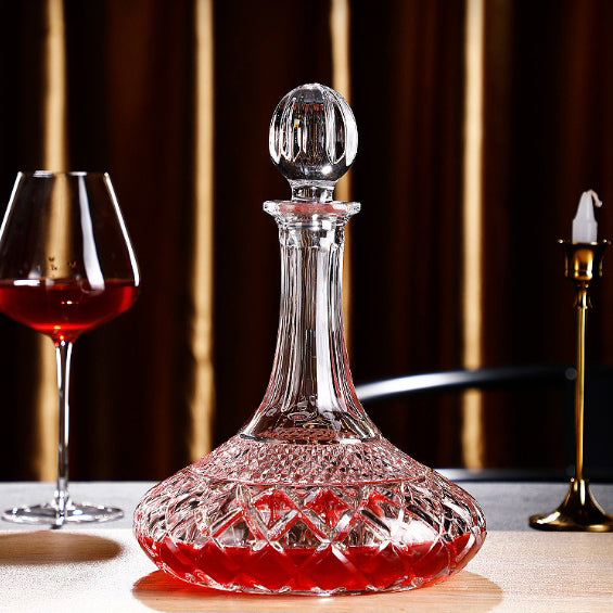 JR Handcrafted Clear Crystal Decanter with Gift Box