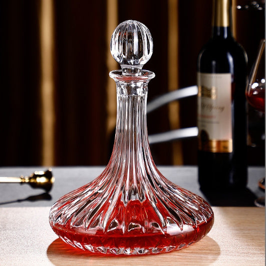 JR Handcrafted Clear Crystal Decanter with Gift Box
