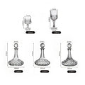 JR Handcrafted Clear Crystal Decanter with Gift Box