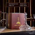 JR Handcrafted Clear Crystal Decanter with Gift Box