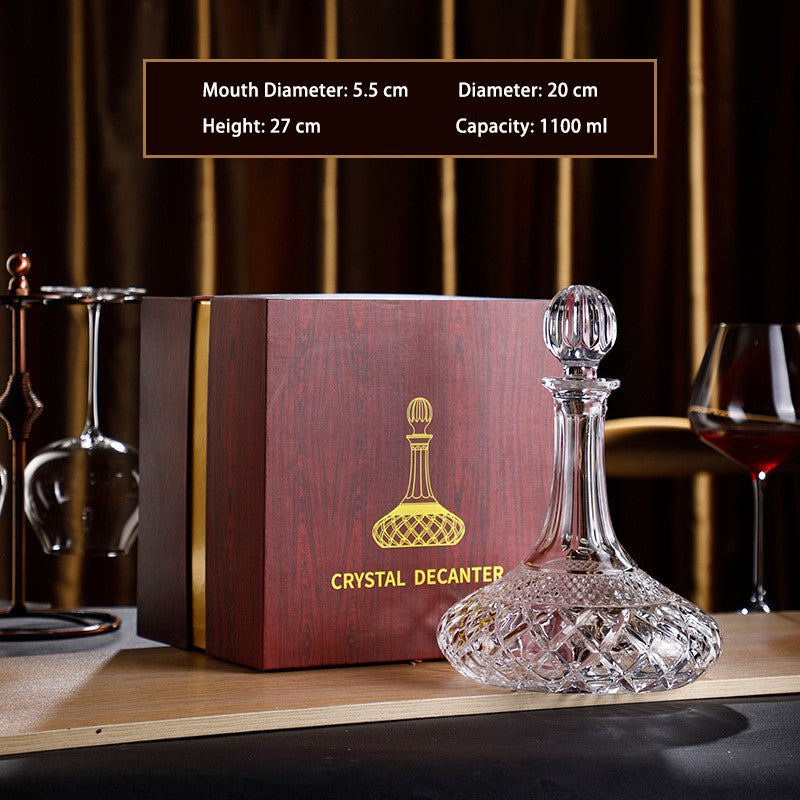 JR Handcrafted Clear Crystal Decanter with Gift Box