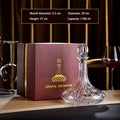 JR Handcrafted Clear Crystal Decanter with Gift Box
