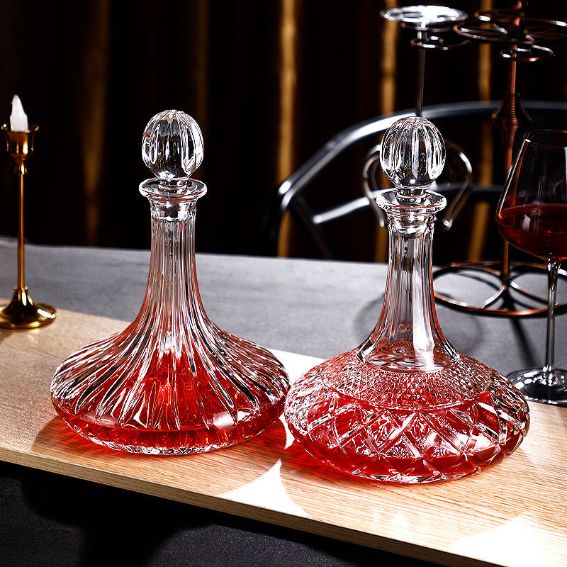 JR Handcrafted Clear Crystal Decanter with Gift Box