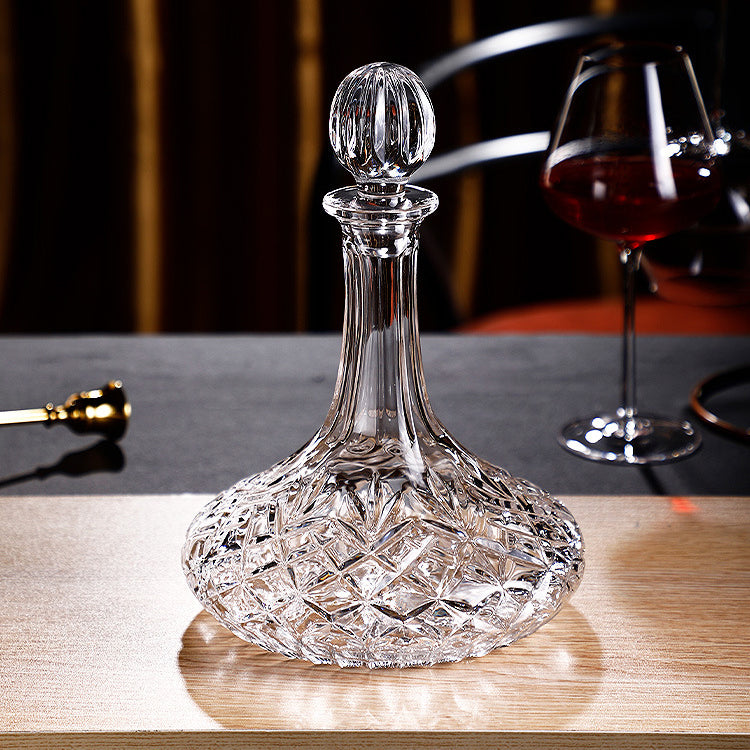 JR Handcrafted Clear Crystal Decanter with Gift Box