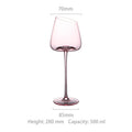 JR Handcrafted Flamingo Red Crystal Goblet for Red Wine and Cocktails - Je t'aime Resolute