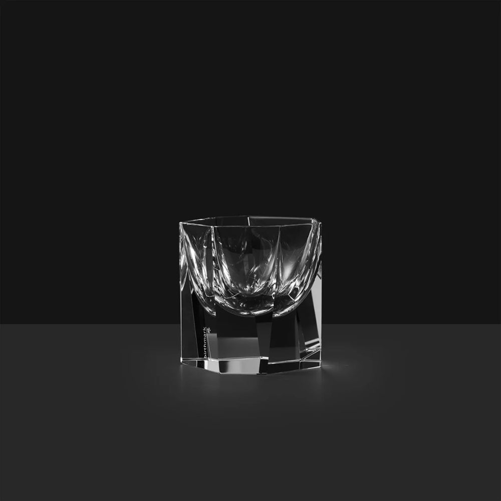 JR Handcrafted Glacier Cut Crystal Whiskey Tumbler