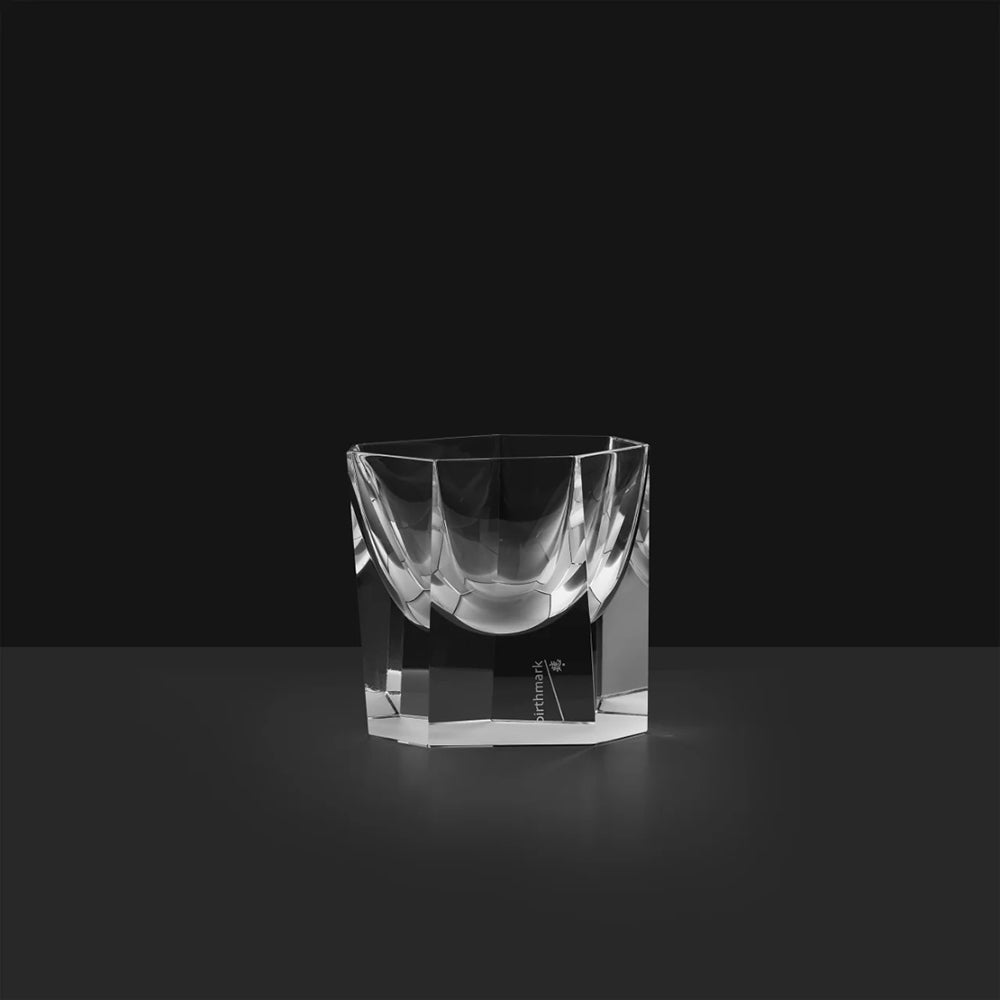 JR Handcrafted Glacier Cut Crystal Whiskey Tumbler