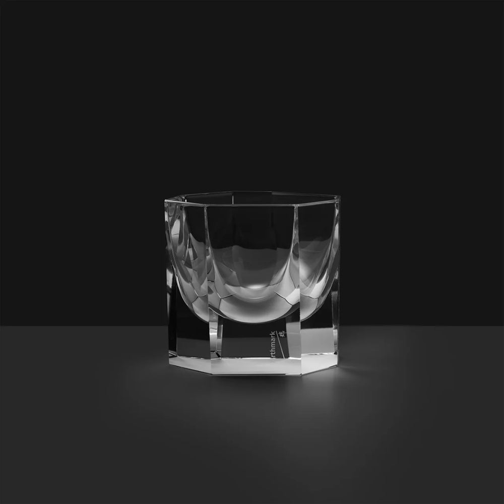 JR Handcrafted Glacier Cut Crystal Whiskey Tumbler