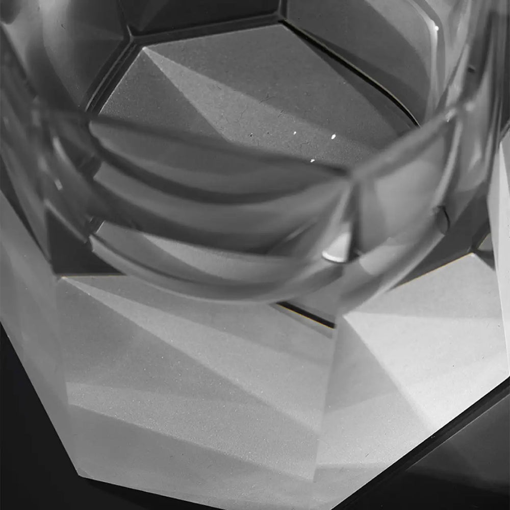 JR Handcrafted Glacier Cut Crystal Whiskey Tumbler