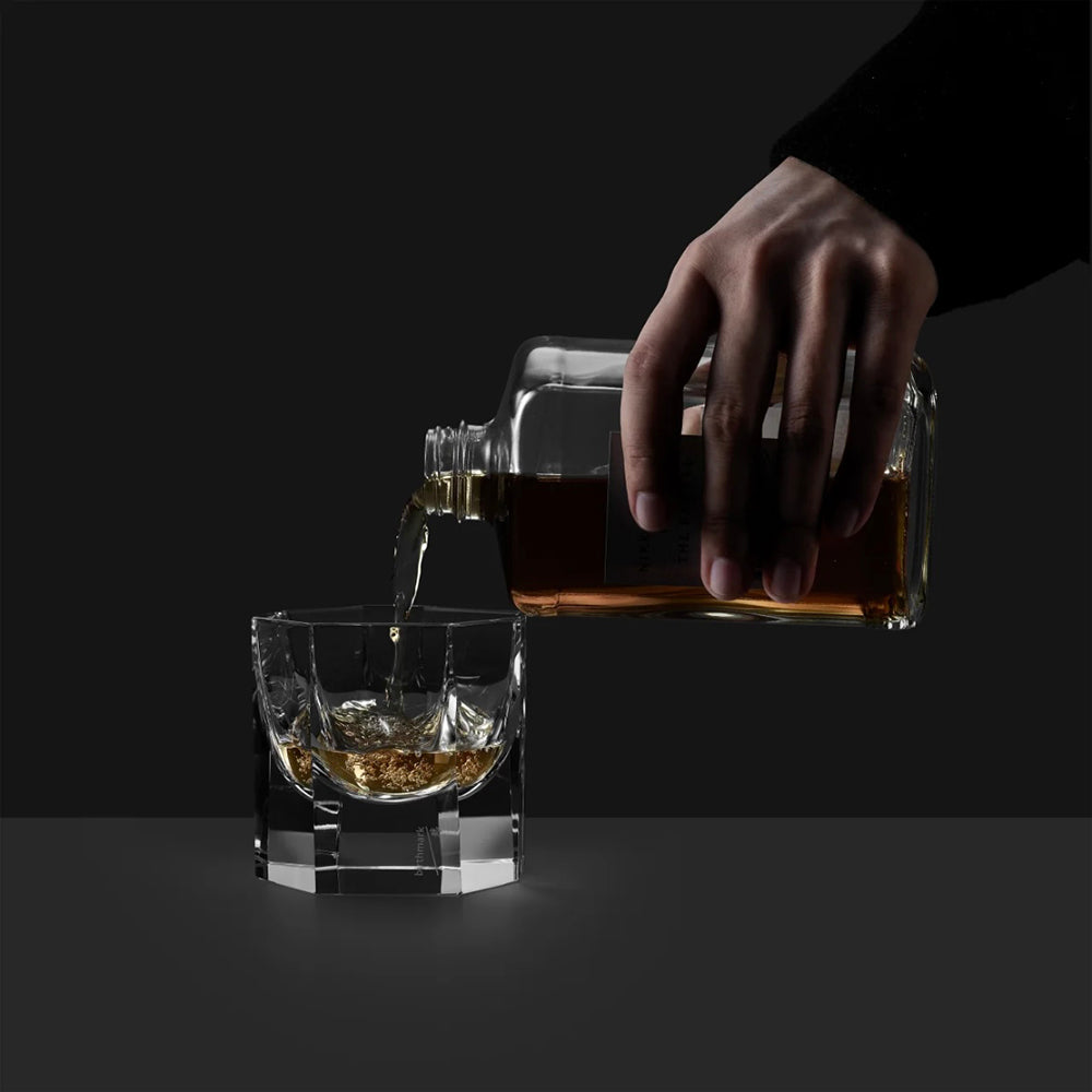 JR Handcrafted Glacier Cut Crystal Whiskey Tumbler