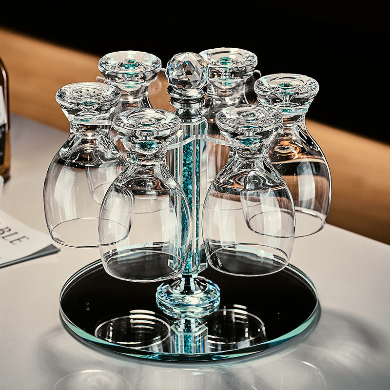 JR Handcrafted Turquoise Crystal Beer Glass Set