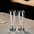 JR Handcrafted Turquoise Crystal Beer Glass Set