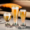 JR Handcrafted Turquoise Crystal Beer Glass Set