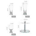 JR Handcrafted Turquoise Crystal Beer Glass Set