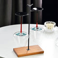 JR Handcrafted Turquoise Crystal Wine Glass Set