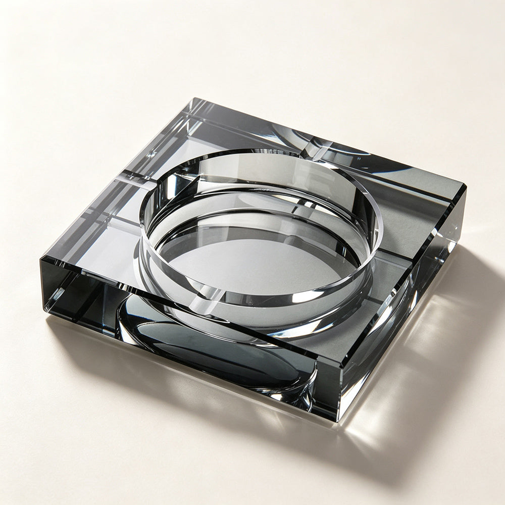 JR K9 Crystal Cigarette Ashtray – Smoke Gray