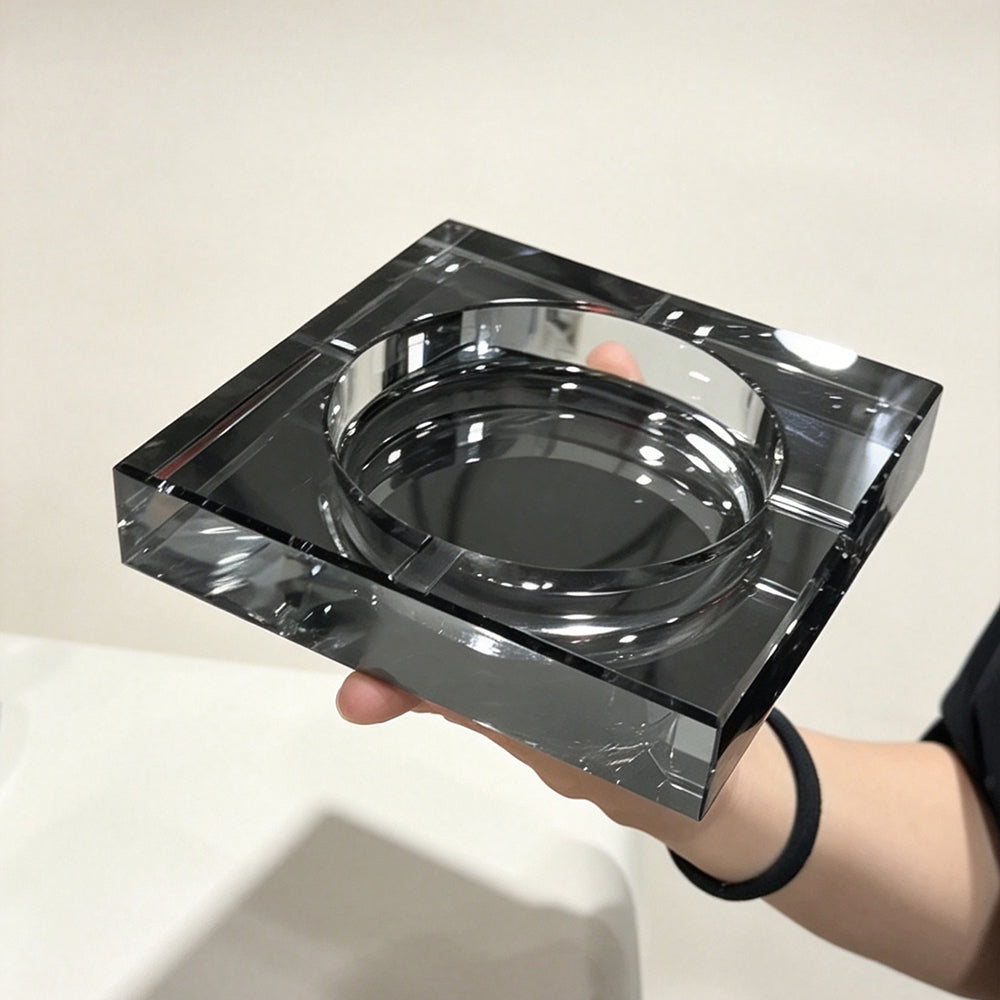 JR K9 Crystal Cigarette Ashtray – Smoke Gray
