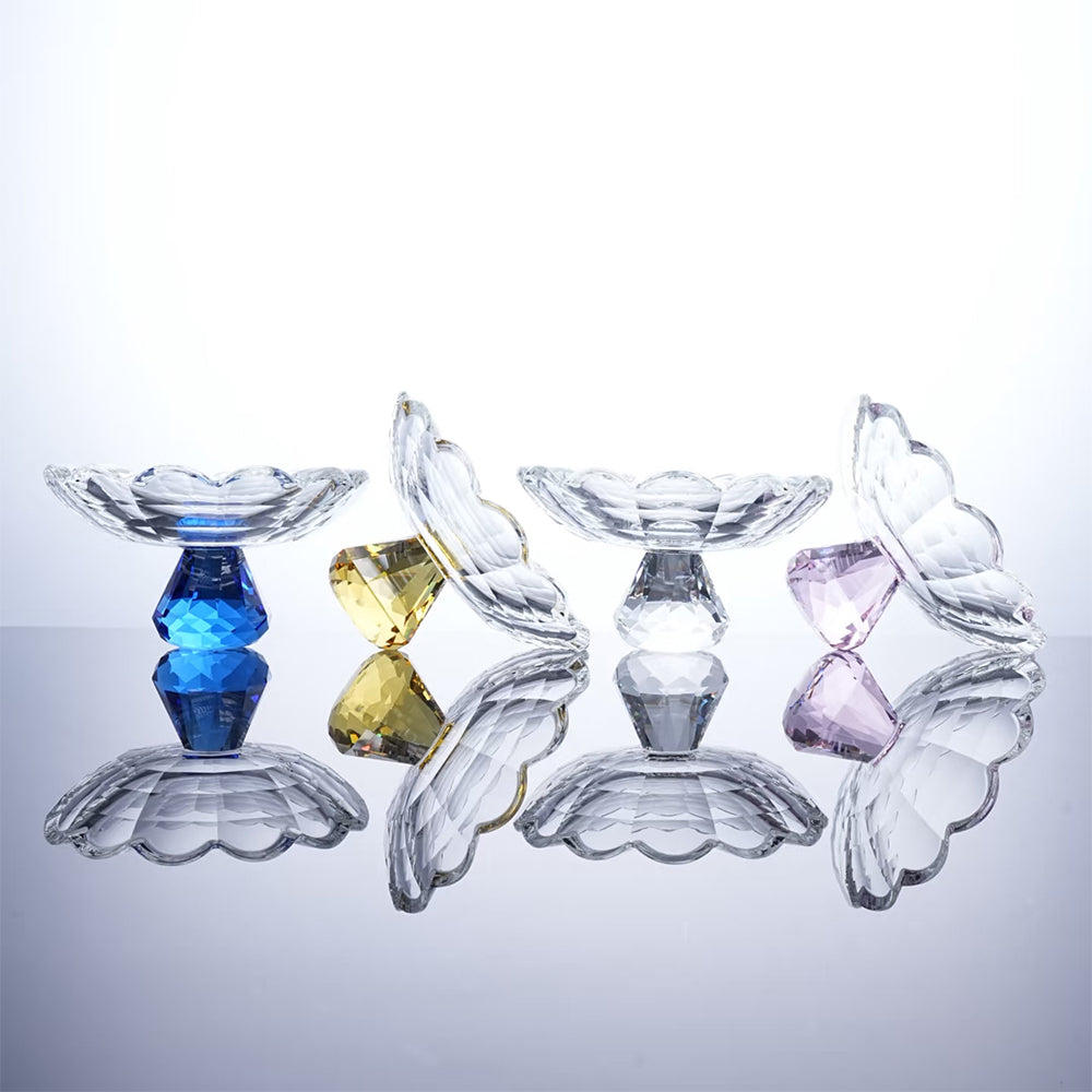 JR K9 Crystal Petal Pedestal Dessert Bowl