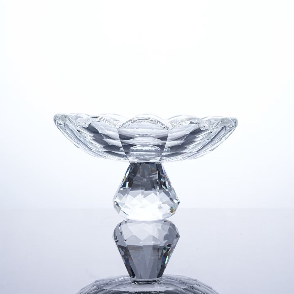 JR K9 Crystal Petal Pedestal Dessert Bowl
