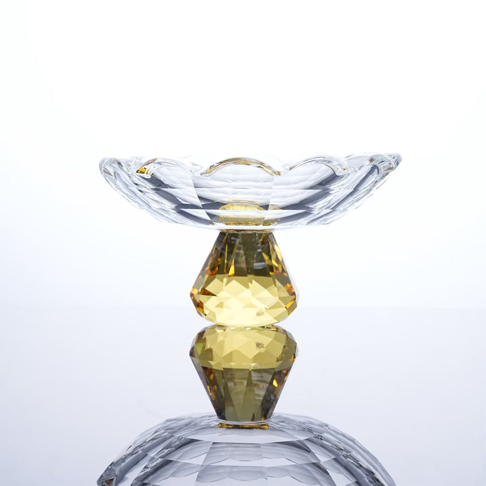 JR K9 Crystal Petal Pedestal Dessert Bowl