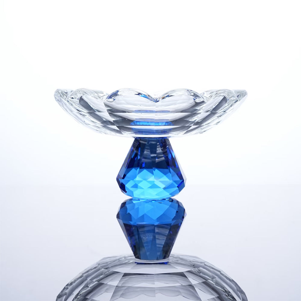 JR K9 Crystal Petal Pedestal Dessert Bowl