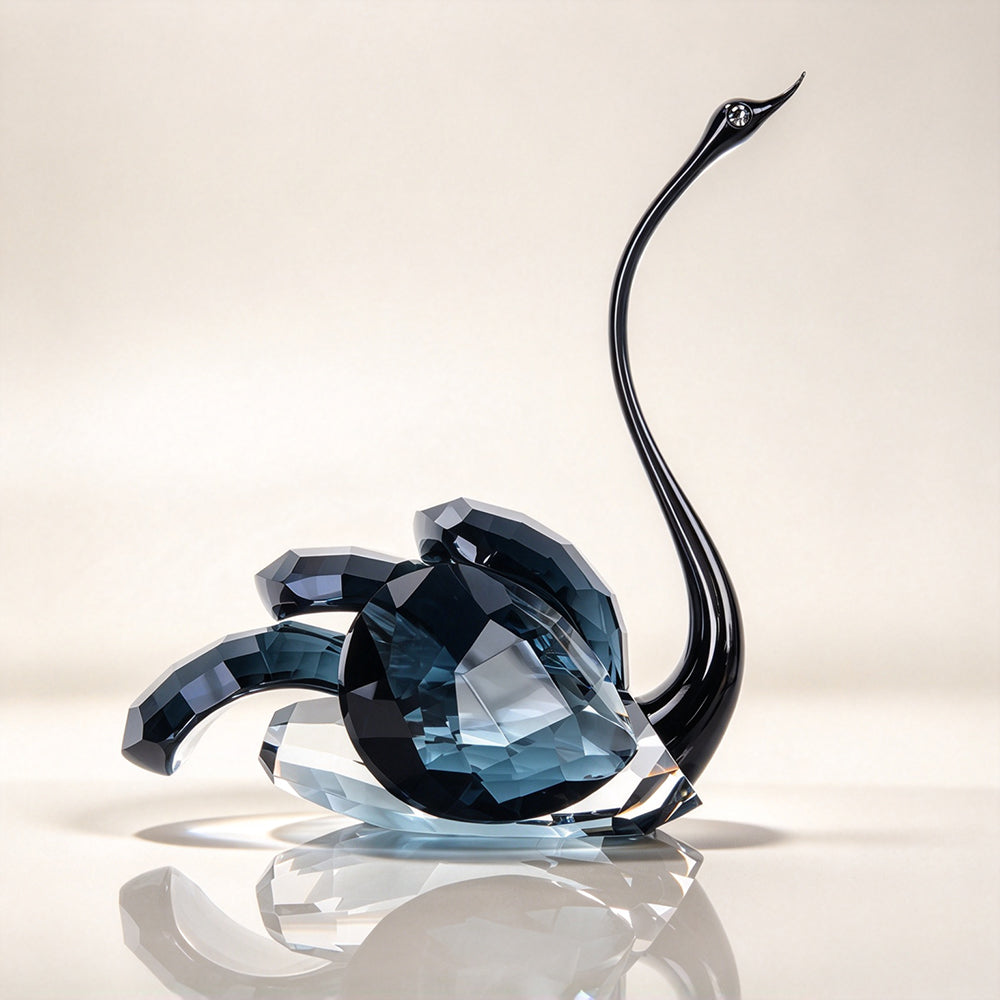 JR K9 Crystal Swan Couple Figurine