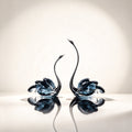 JR K9 Crystal Swan Couple Figurine
