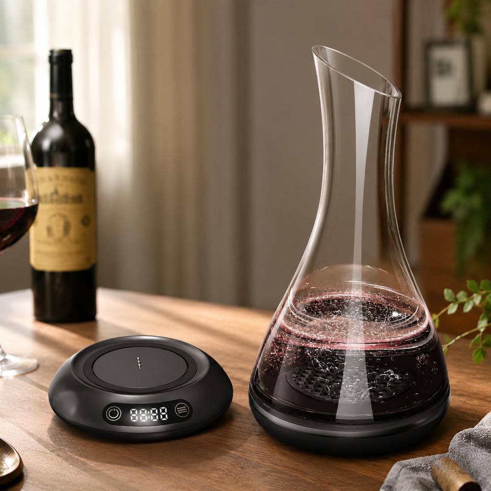 JR Kavoro Smart Electric Wine Decanter | Advanced Micro-Oxygen Aerator for Wine & Spirits