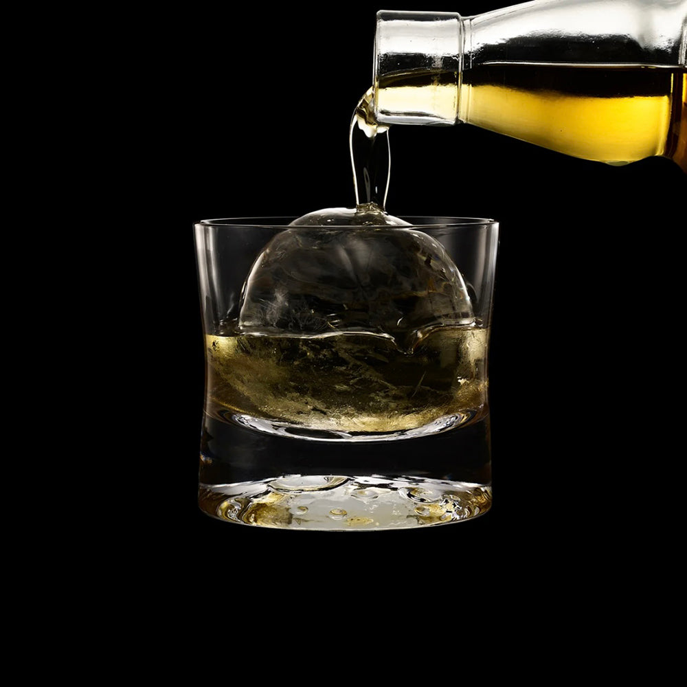 JR Lunar Base Crystal Whiskey Tumbler – Moon Texture Heavy Bottom Glass
