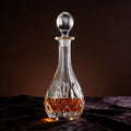 JR Radiating Cut Whiskey Bottle - Crystal Glass Collection
