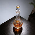 JR Radiating Cut Whiskey Bottle - Crystal Glass Collection