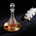 JR Radiating Cut Whiskey Bottle - Crystal Glass Collection