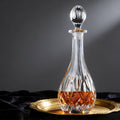 JR Radiating Cut Whiskey Bottle - Crystal Glass Collection