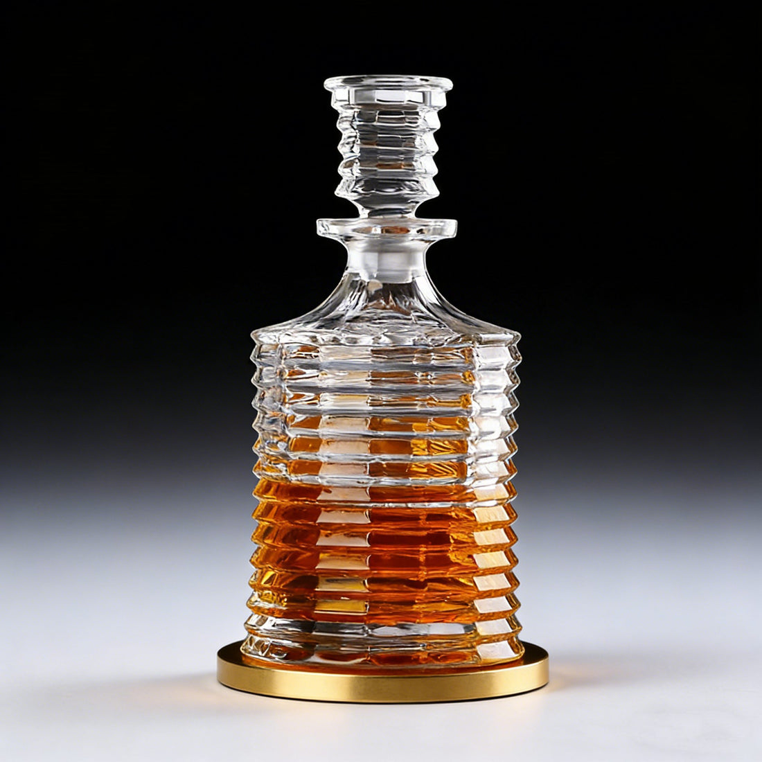 JR Ripple Crystal Whiskey Decanter