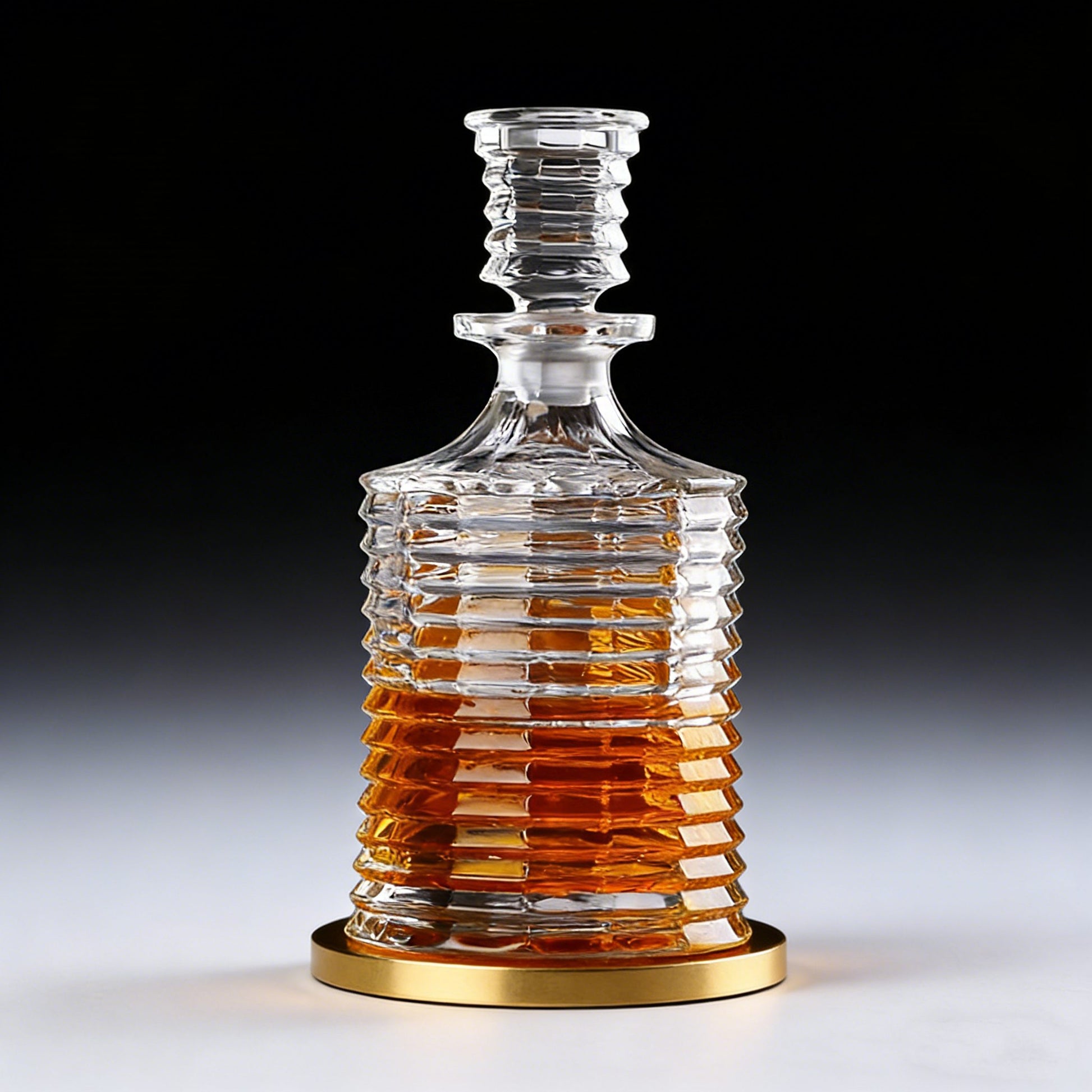 JR Ripple Crystal Whiskey Decanter
