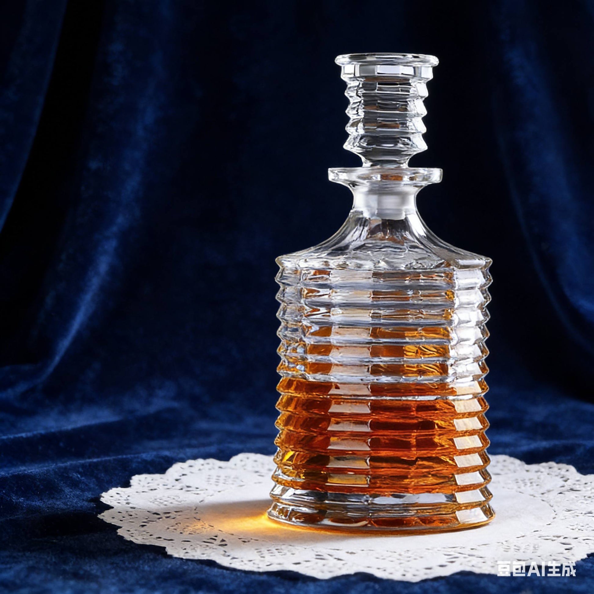 JR Ripple Crystal Whiskey Decanter