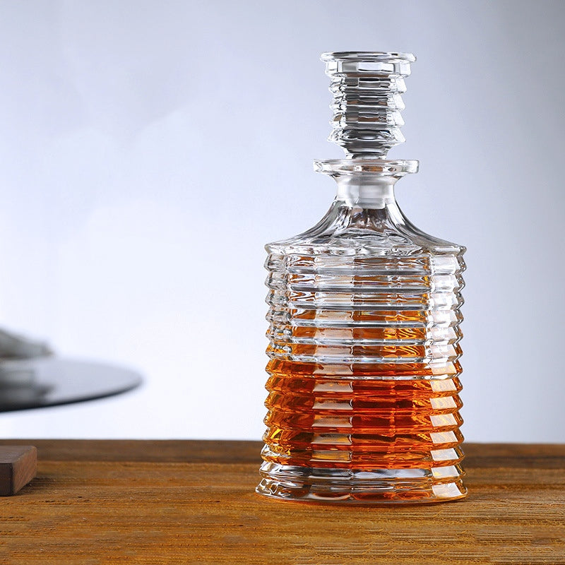 JR Ripple Crystal Whiskey Decanter