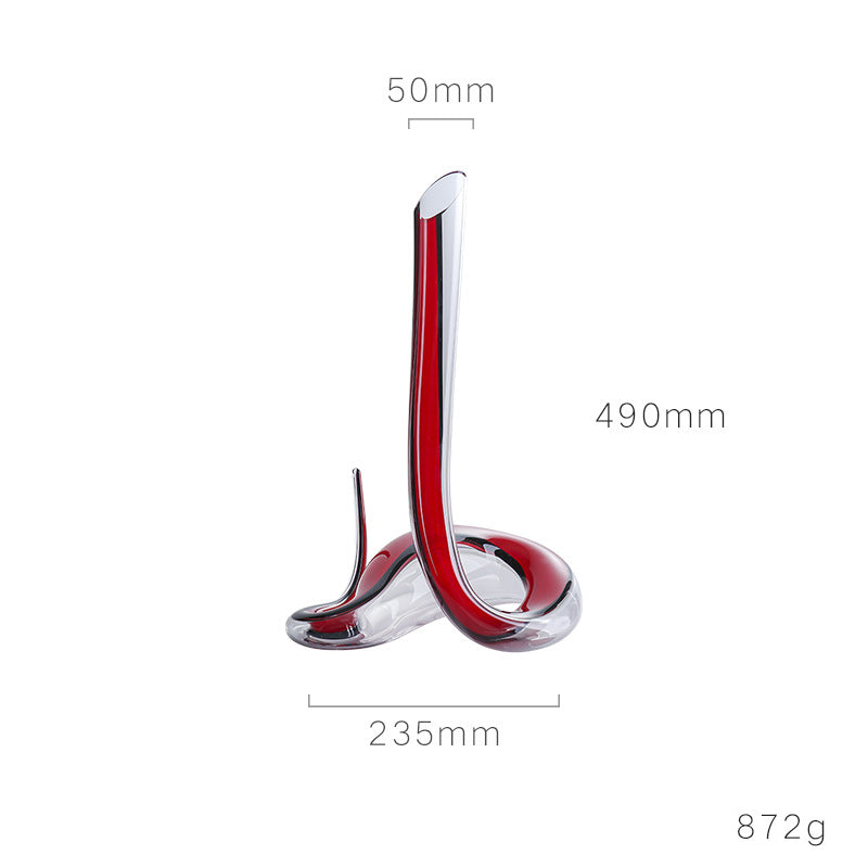 JR Serpentine Handcrafted Crystal Decanter