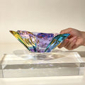 JR Sunflower K9 Crystal Decorative Serving Bowl – Multicolor