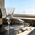 JR Vintage Etched Crystal Wine Glass - Hand-Engraved Stemware