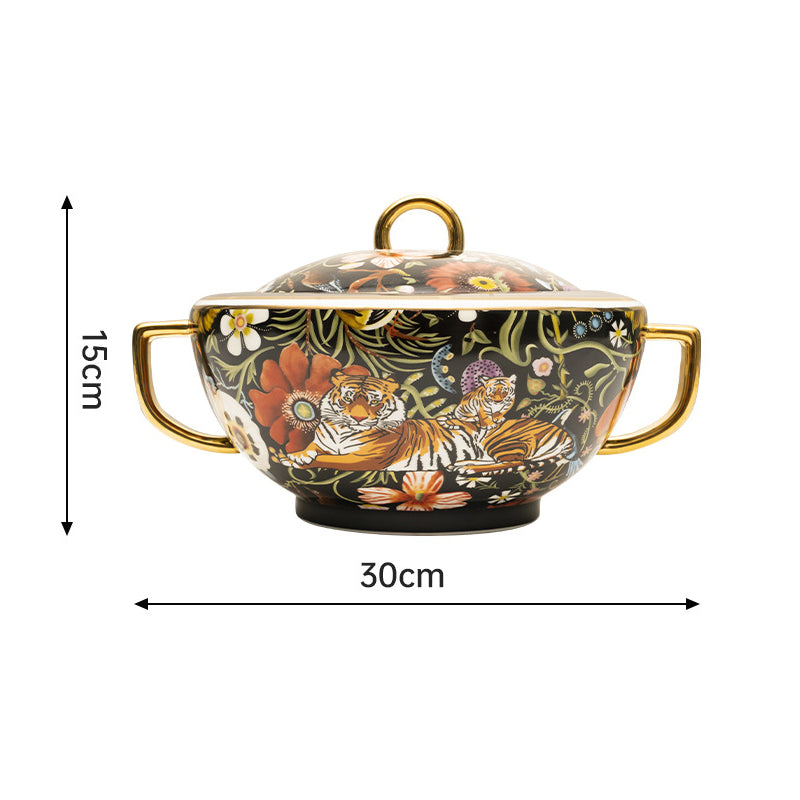 INGRI Jungle Party – Handcrafted Bone China Dinnerware (Individual Piece) - Je t'aime Resolute