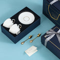 INGRI Ocean Blue Series - Handcrafted Bone China Tea Set - Je t'aime Resolute