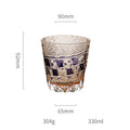 Edo Kiriko Handcrafted Hexa-Ryume Crystal Whiskey Glass